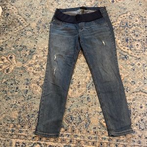 Indigo blue maternity jeans